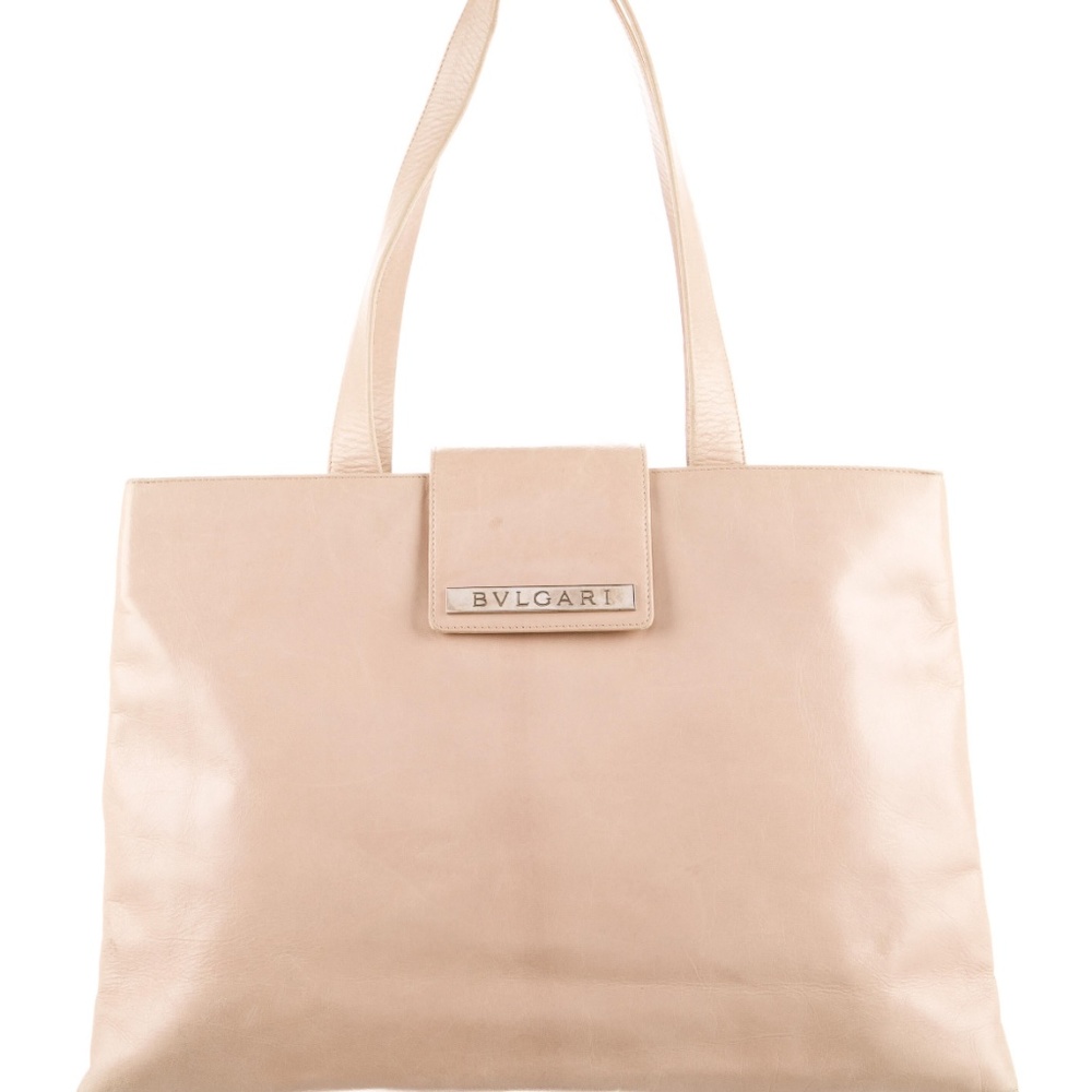Bvlgari Nude Leather Tote Bag